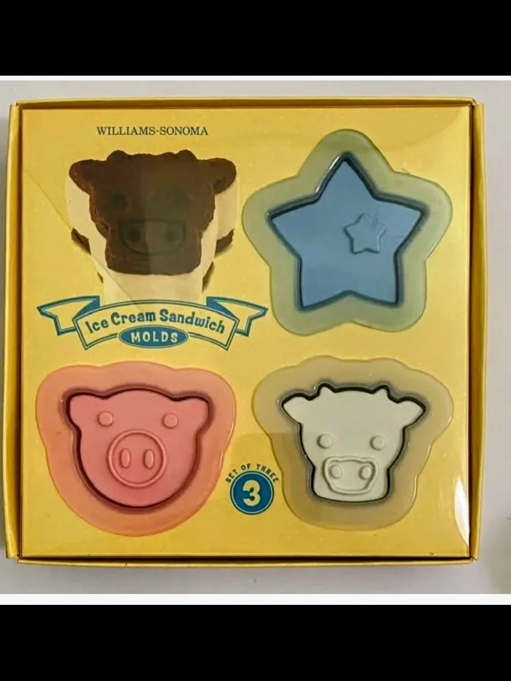 Williams Sonoma Kids Ice Cream Sandwich Molds Set of 3